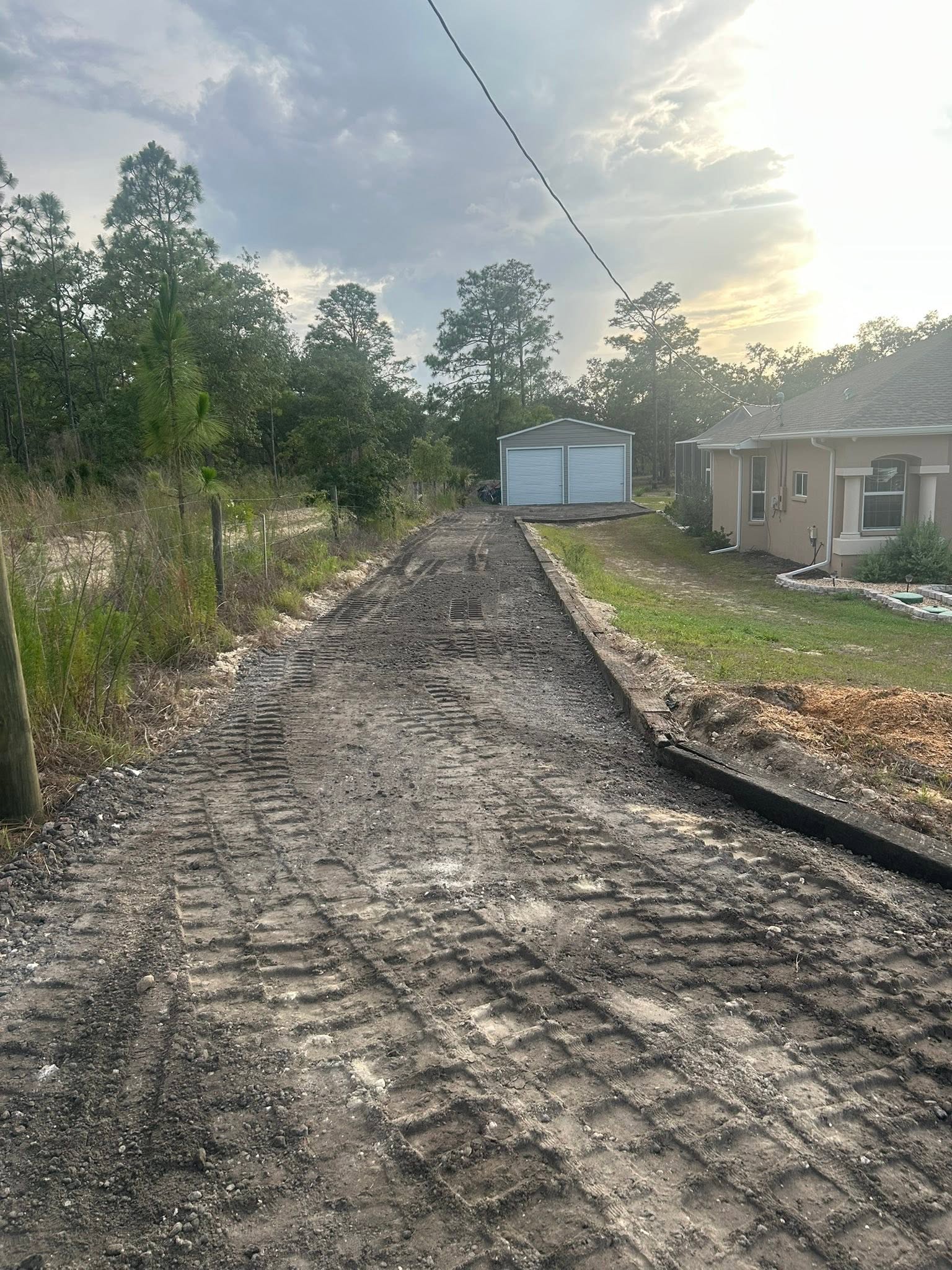 After excavation and land clearing
