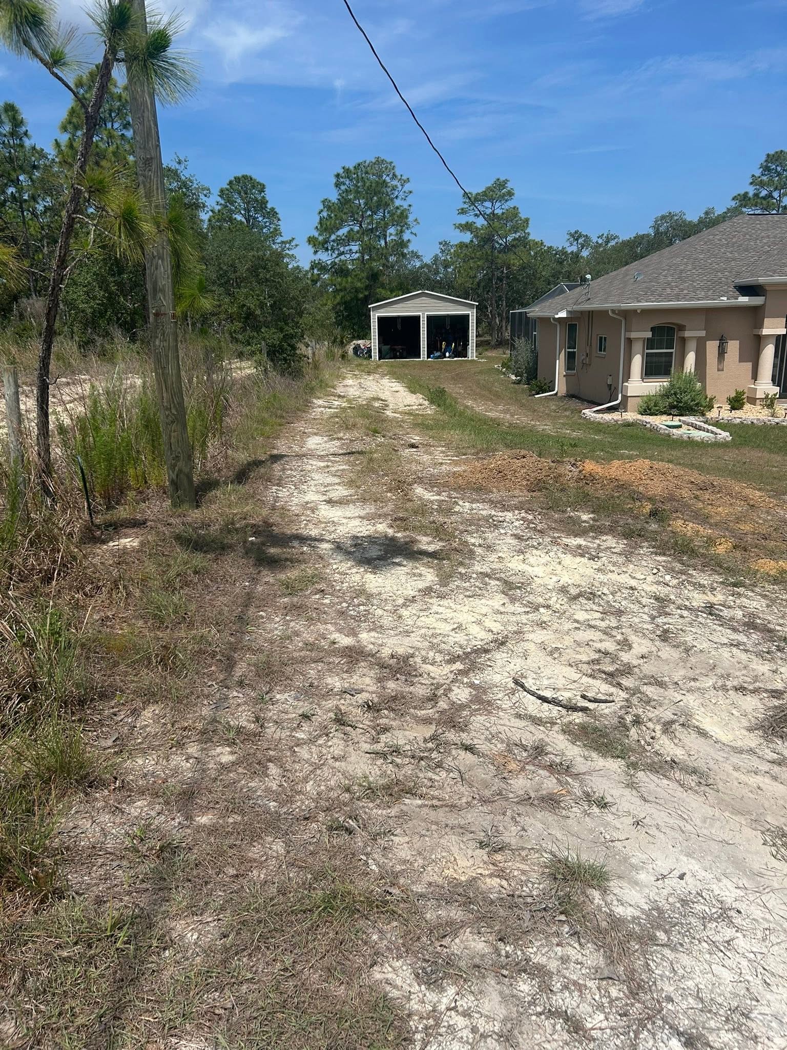 Before excavation and land clearing