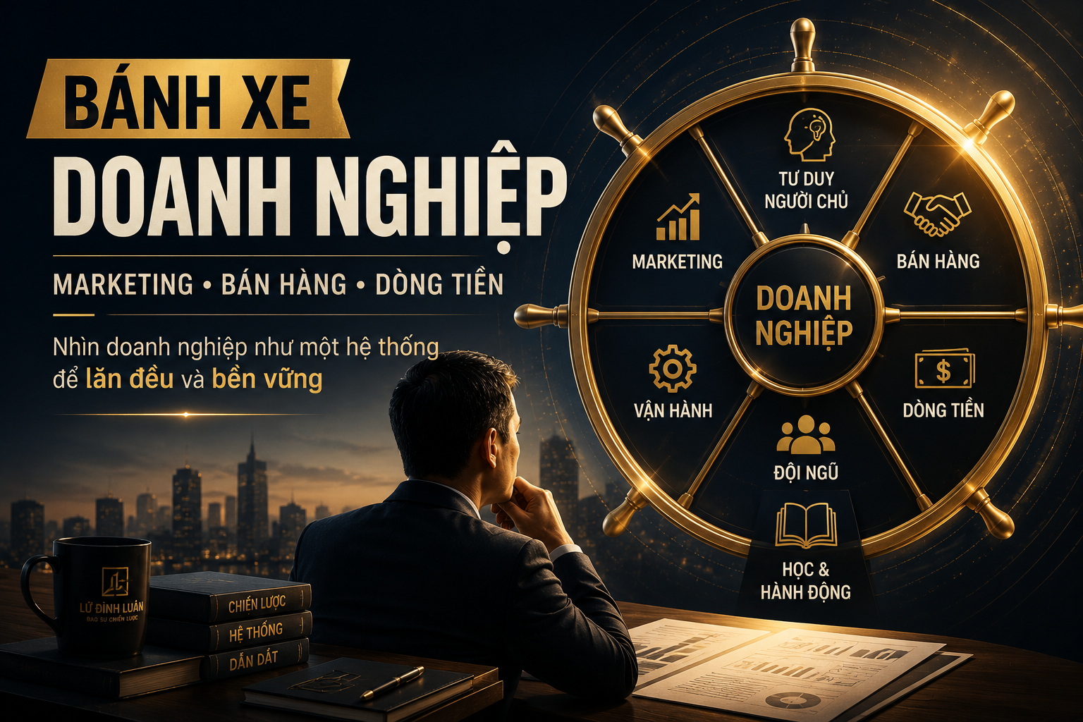 Bánh xe doanh nghiệp với marketing bán hàng và dòng tiền Bánh xe doanh nghiệp với marketing bán hàng và dòng tiền