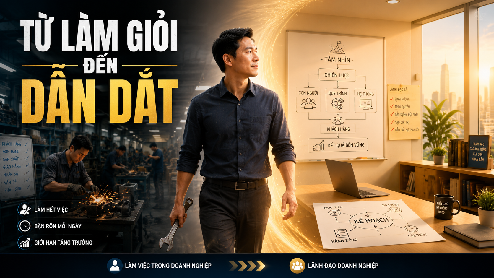 Chủ doanh nghiệp chuyển từ làm nghề sang tư duy làm chủ Chủ doanh nghiệp chuyển từ làm nghề sang tư duy làm chủ