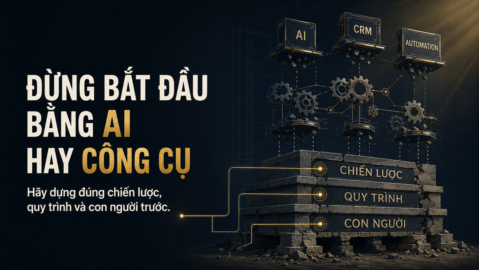 Doanh nghiệp cần xây chiến lược và hệ thống trước khi ứng dụng AI và công cụ
