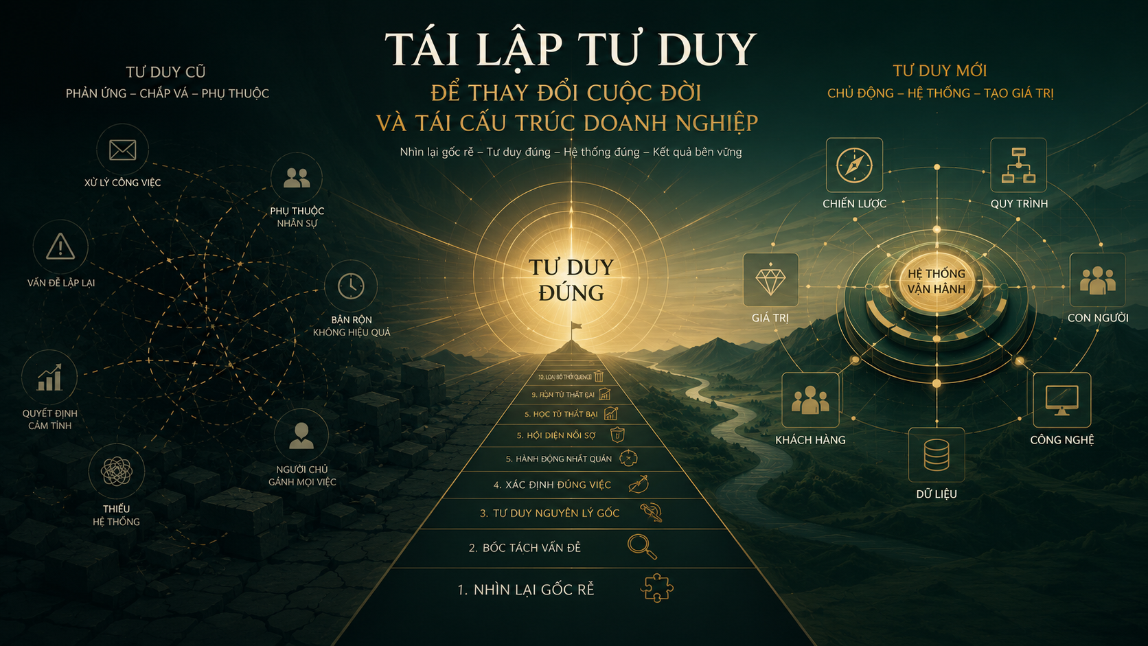 Tái lập tư duy, nâng cấp vai trò CEO và tái cấu trúc doanh nghiệp từ gốc rễ
