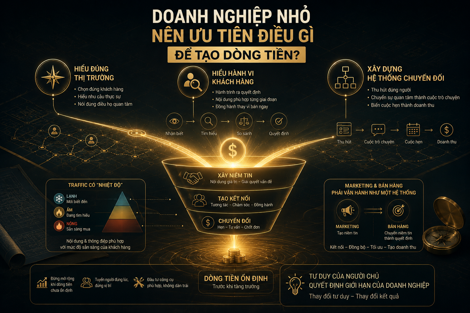 Doanh nghiệp nhỏ ưu tiên marketing và bán hàng để tạo dòng tiền bền vững Doanh nghiệp nhỏ ưu tiên marketing và bán hàng để tạo dòng tiền bền vững