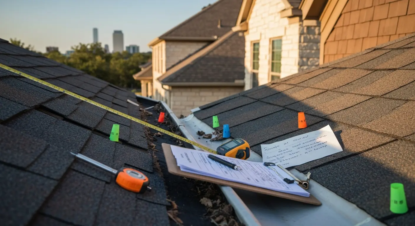 Severe weather damage assessment in North Austin