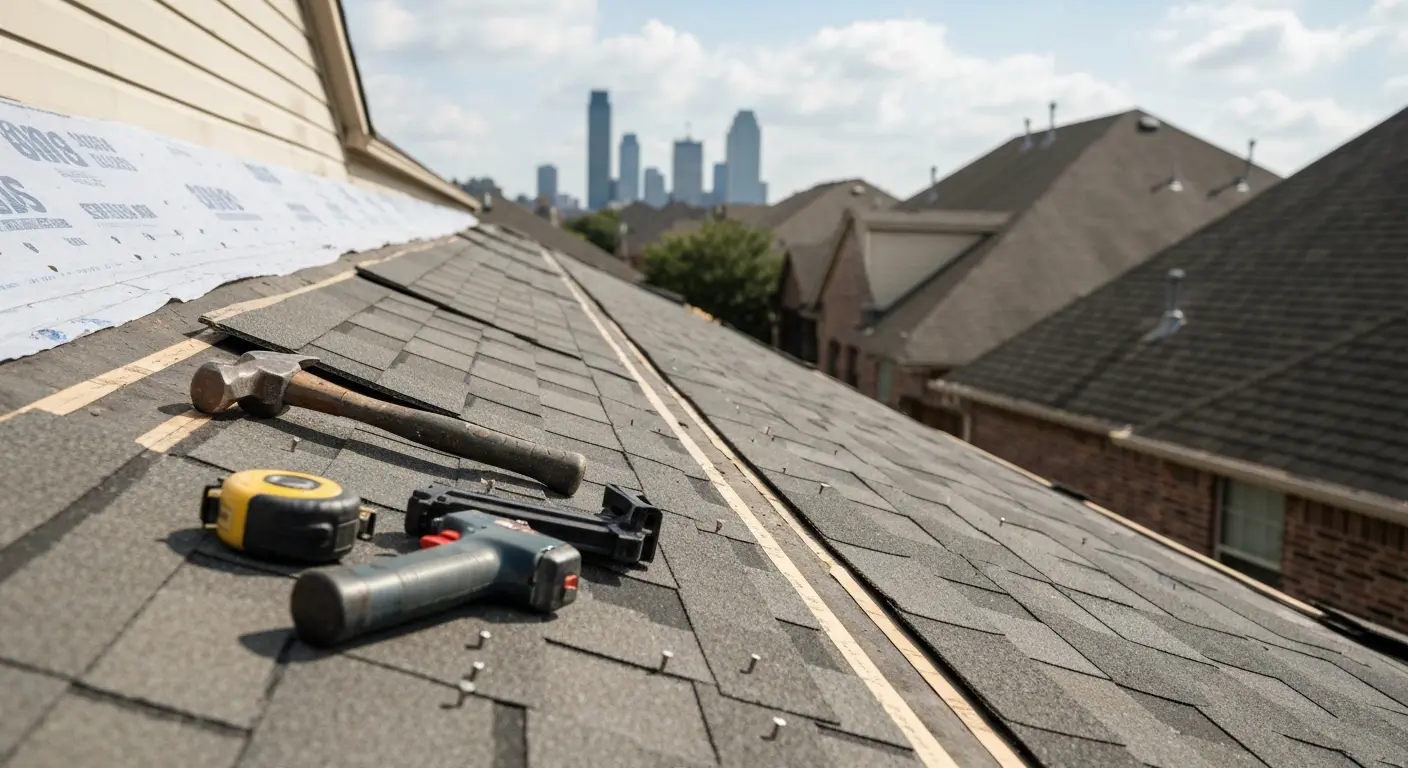 Roof replacement installation