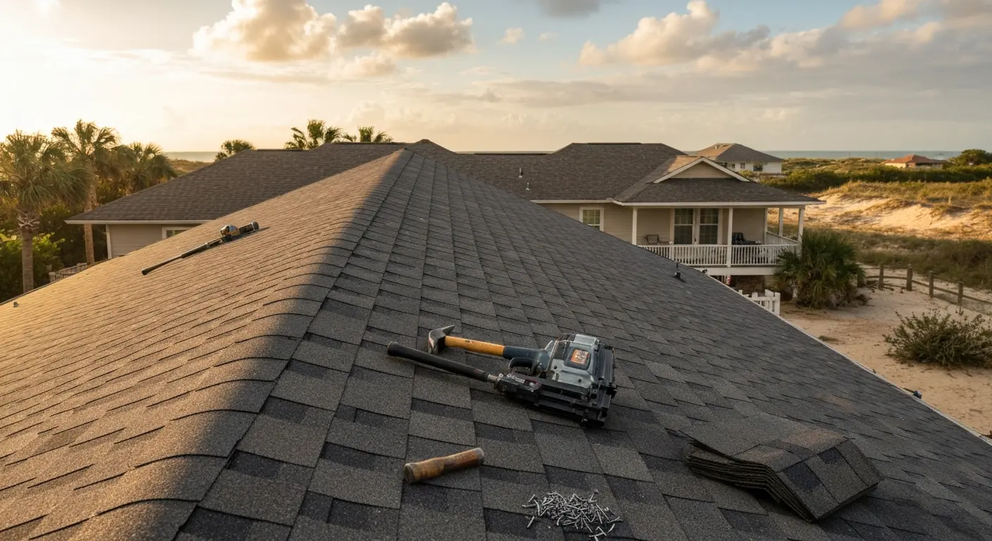New roof installation