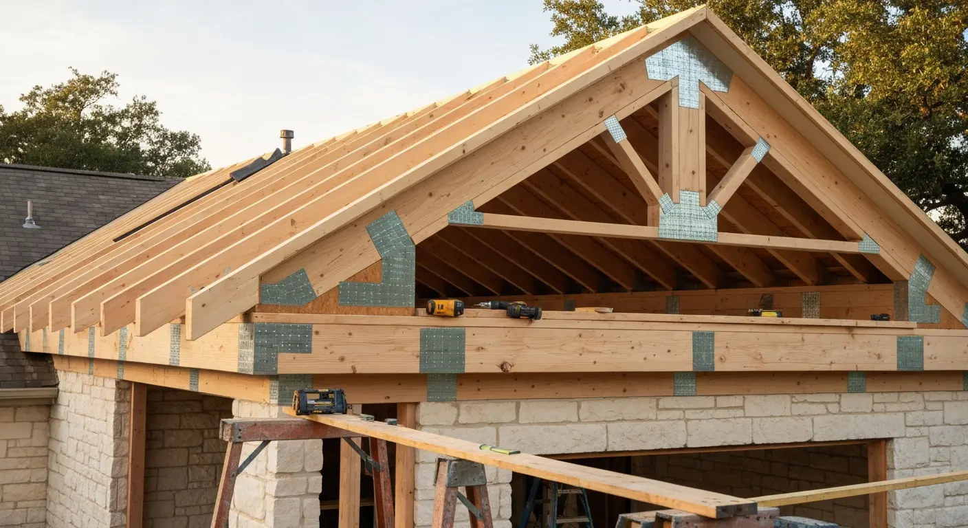Home addition framing