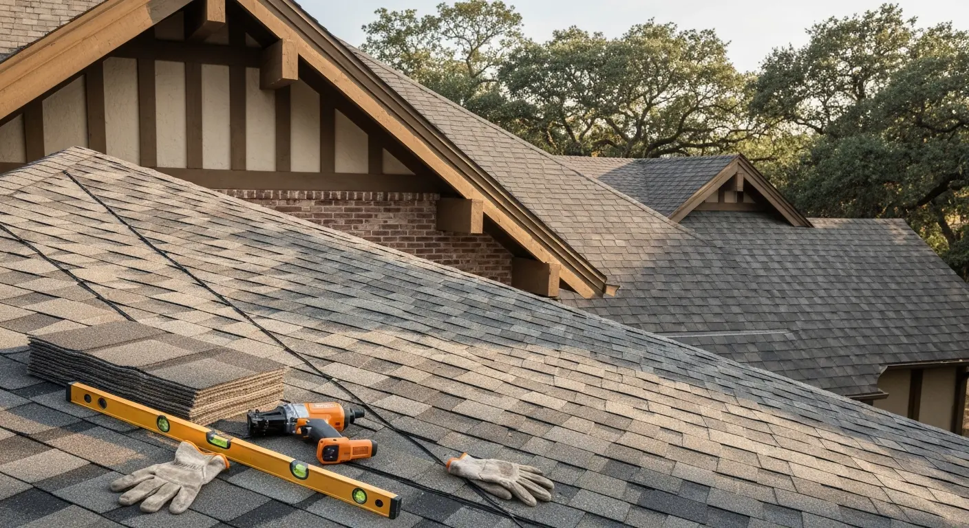 Roof replacement on historic East Dallas home