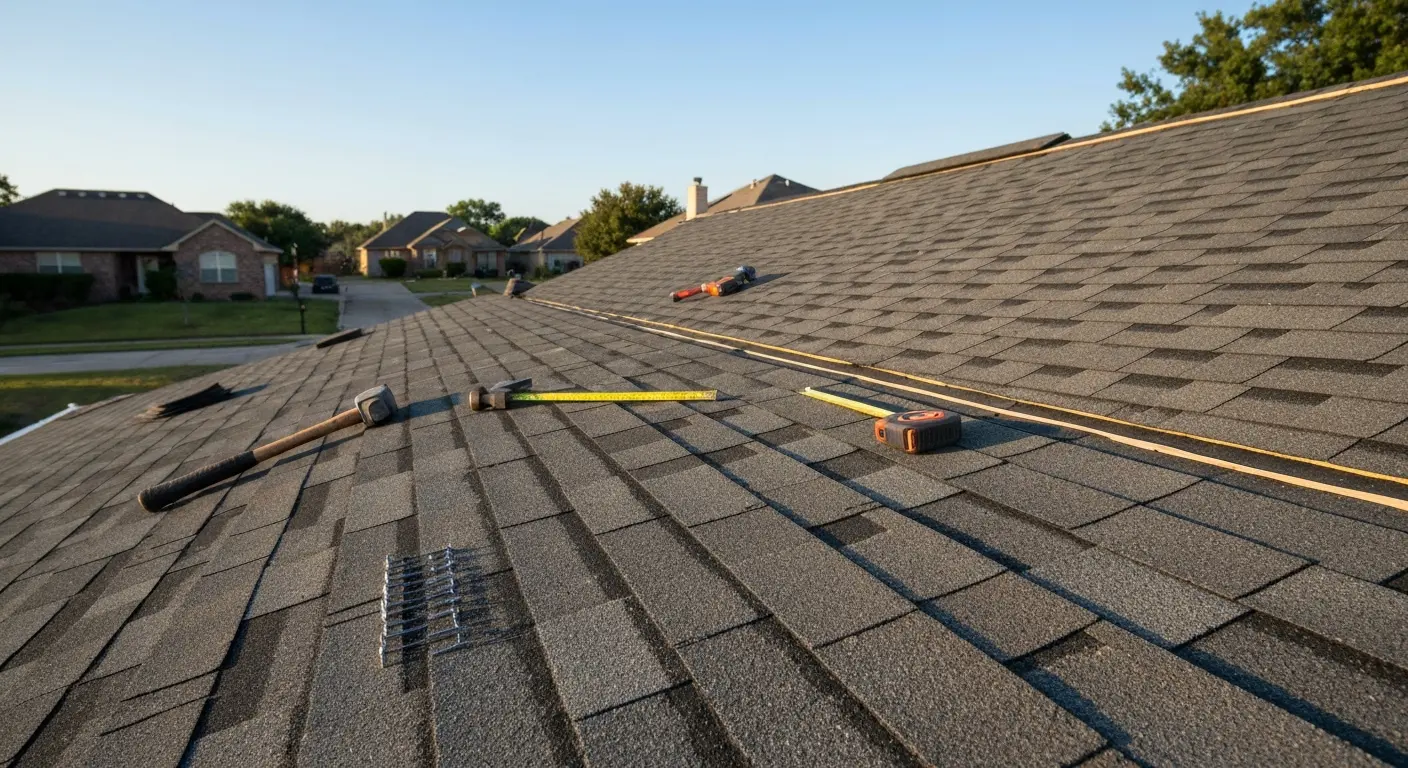 Asphalt shingle roof installation