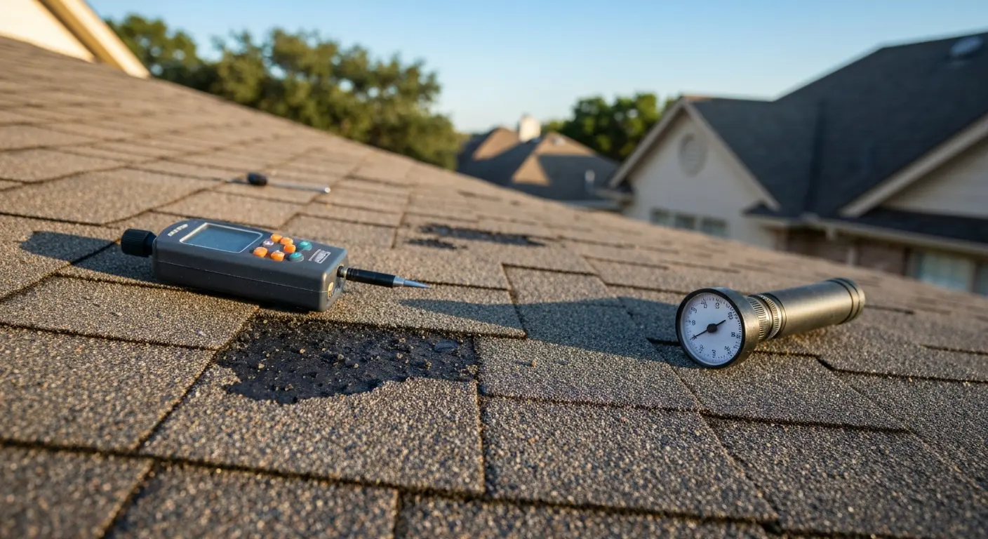 Hail damage inspection on East Dallas roof