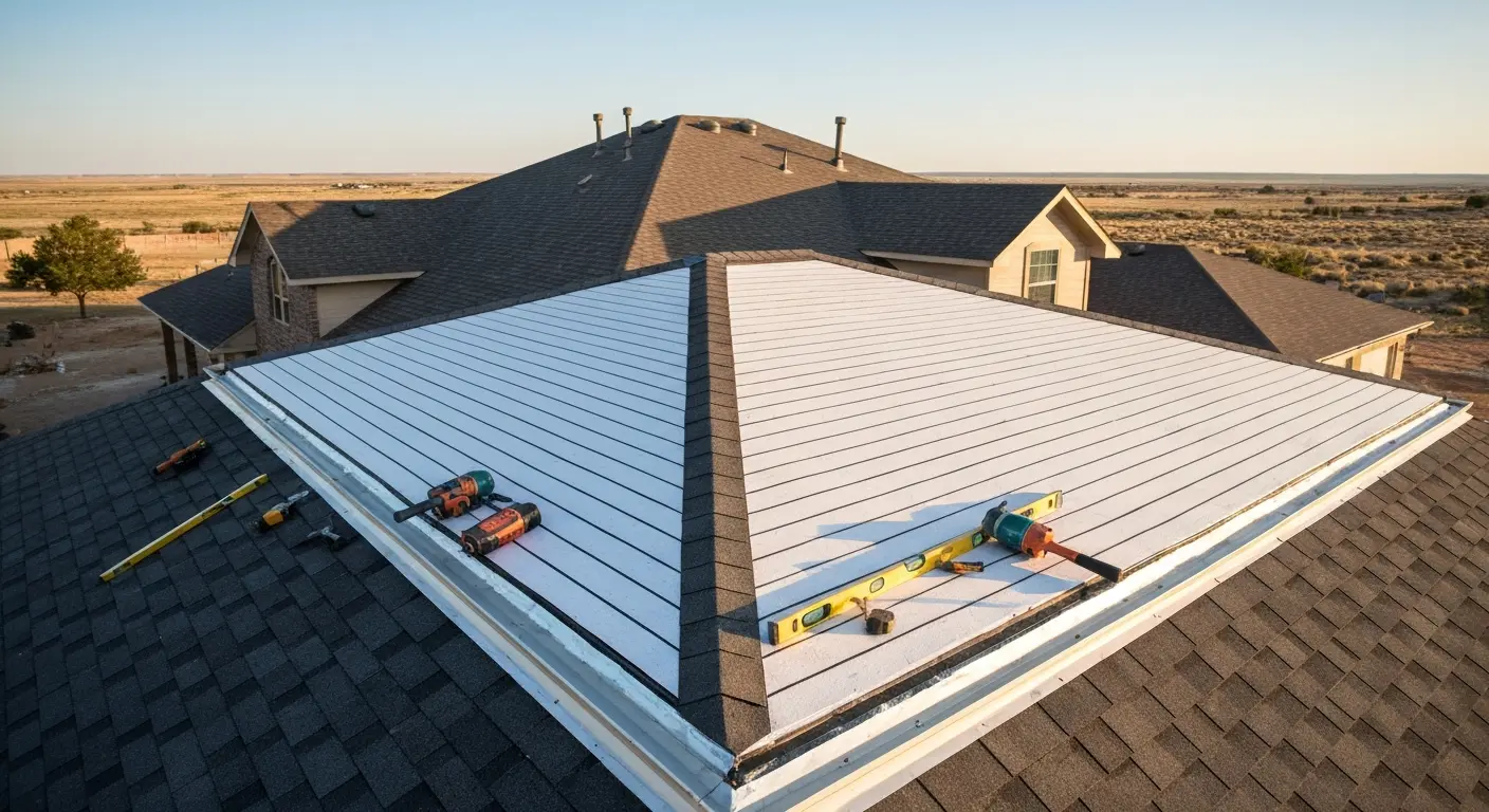 New roof installation