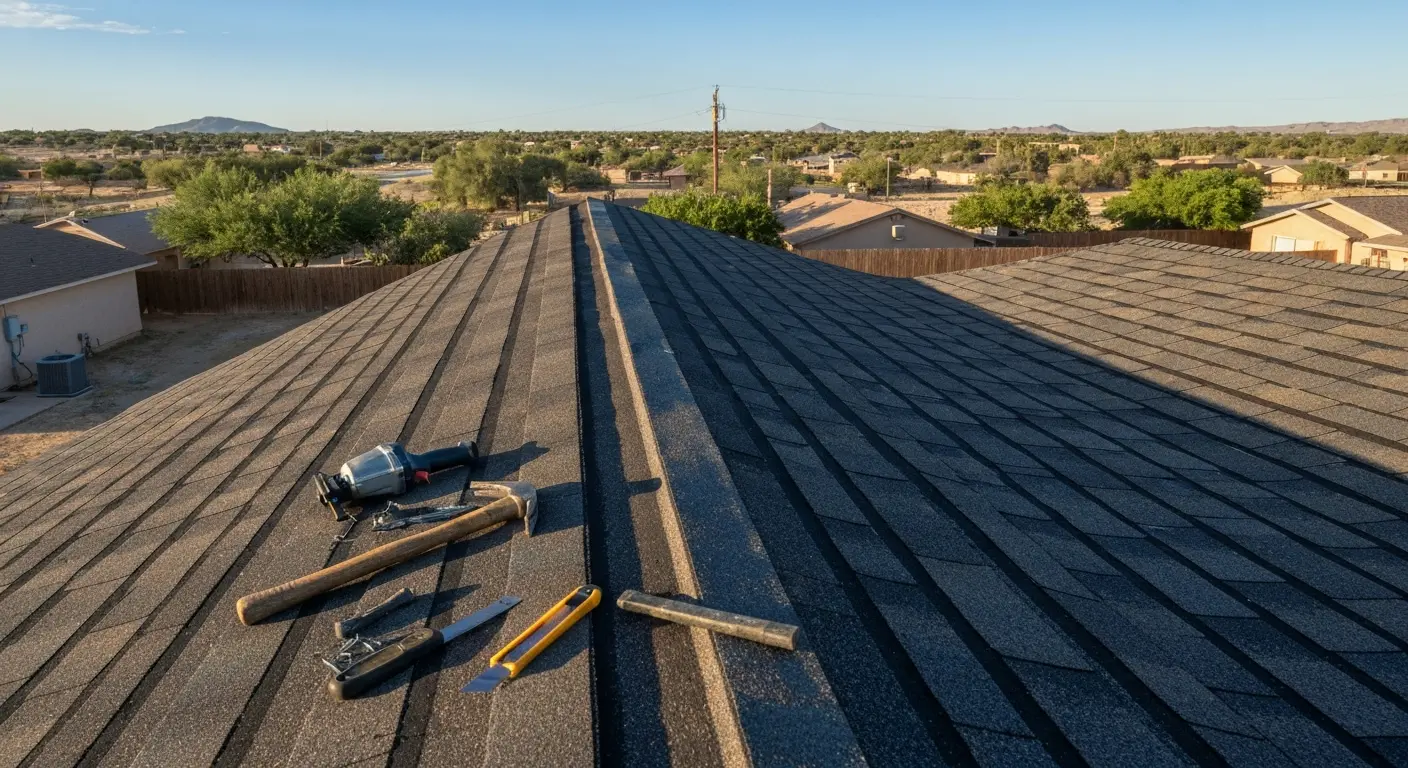 Roof repair work in Odessa