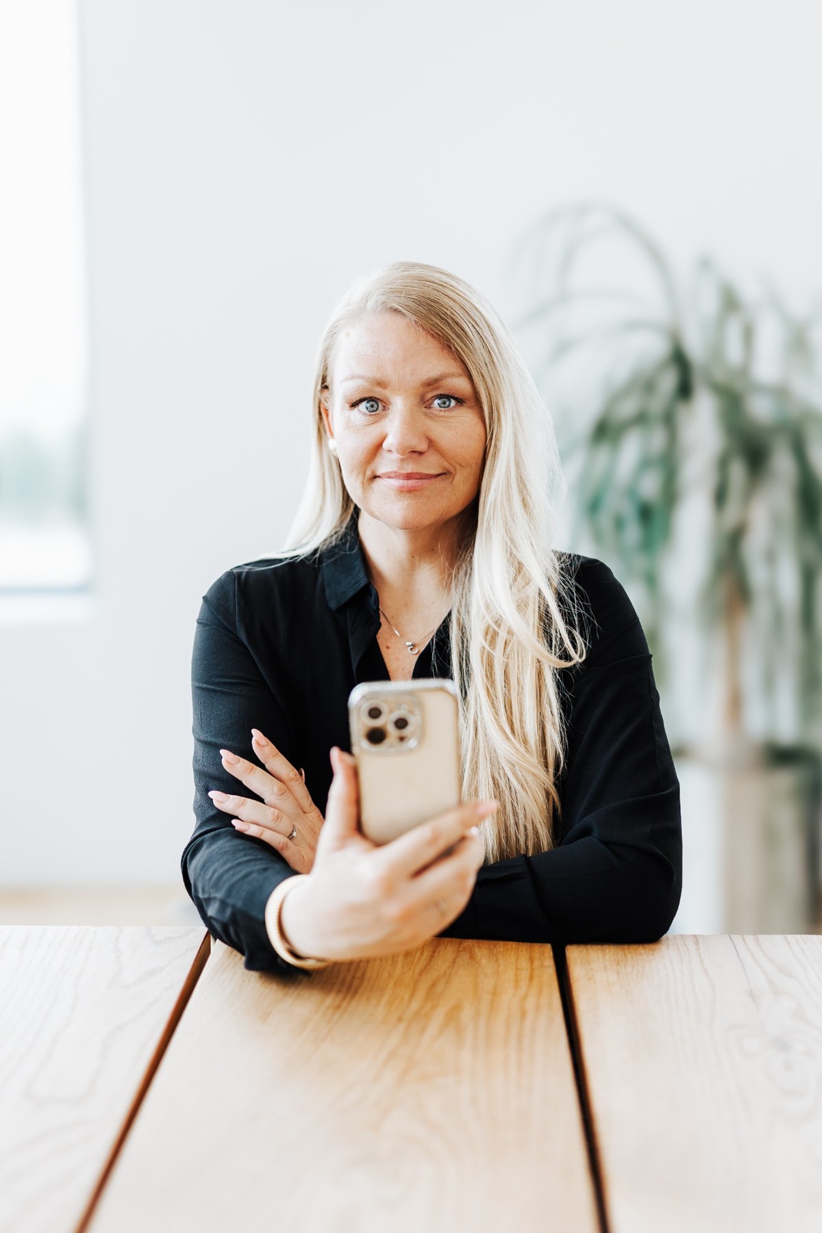 Catherina Boserup ved bordet