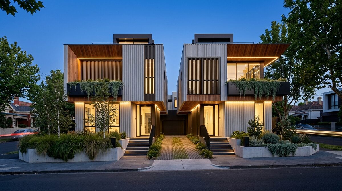 Contemporary multi-unit residential development