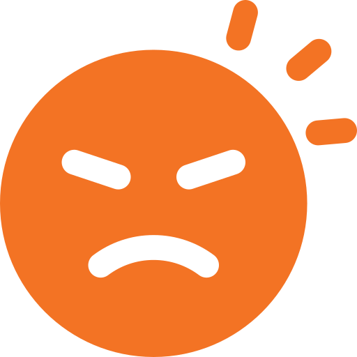 dissatisfied face icon