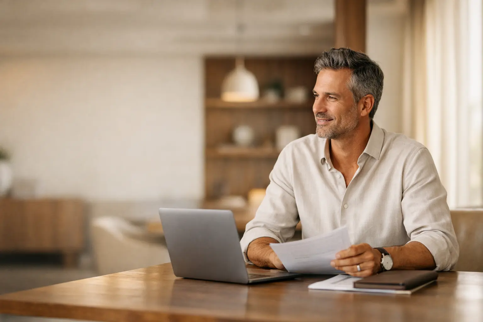 Confident entrepreneur planning a clinic business