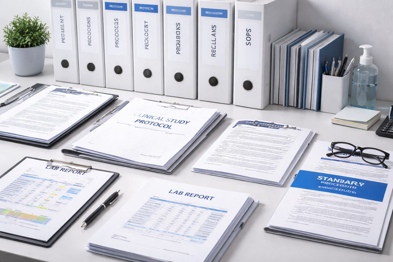 Peptide therapy clinic compliance documentation showing organized clinical records and protocol standards