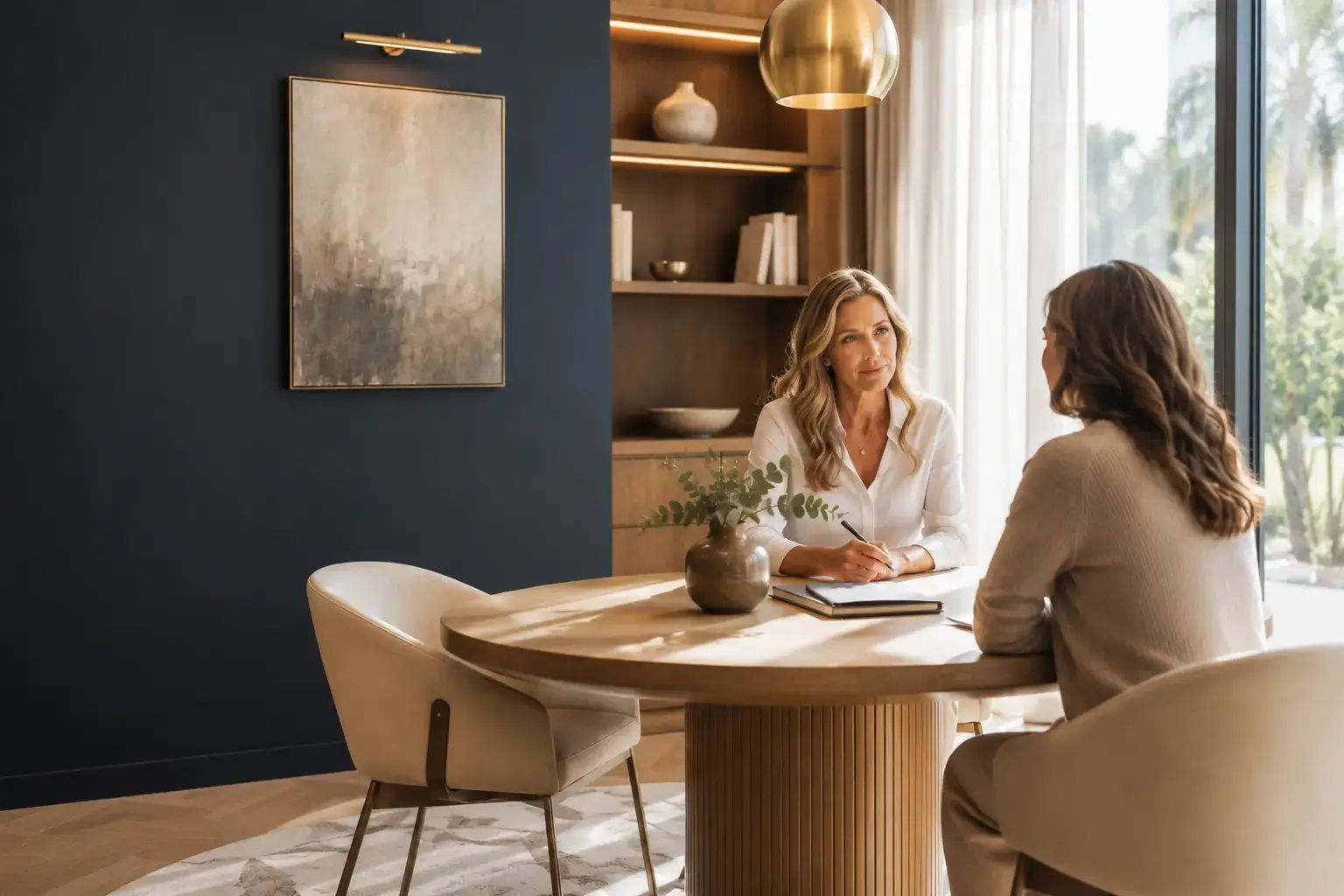 Private upscale women's sexual wellness clinic consultation suite, the type of discreet cash-pay clinic ACG helps entrepreneurs open