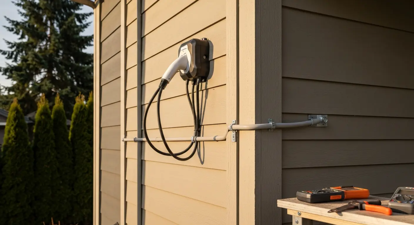 EV charger circuit installation