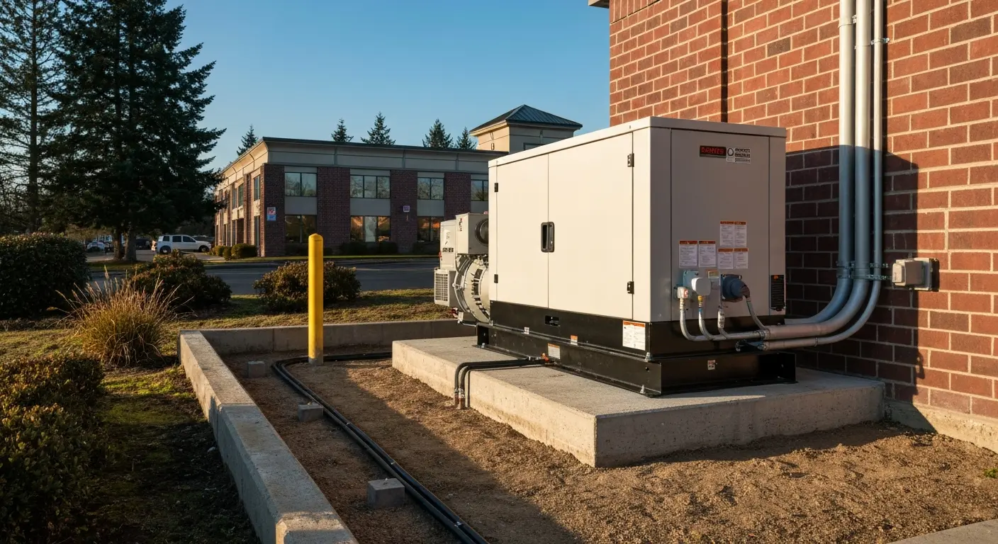 Commercial generator installation