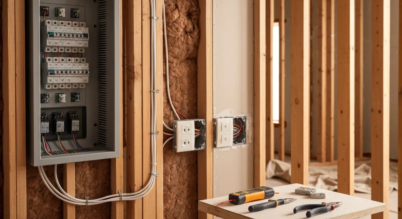 Electrical rewiring in home remodel