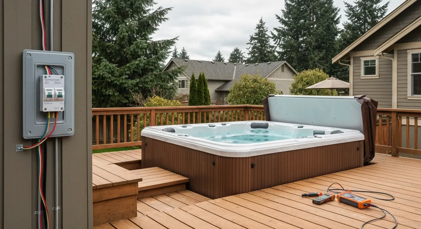 Hot tub circuit installation