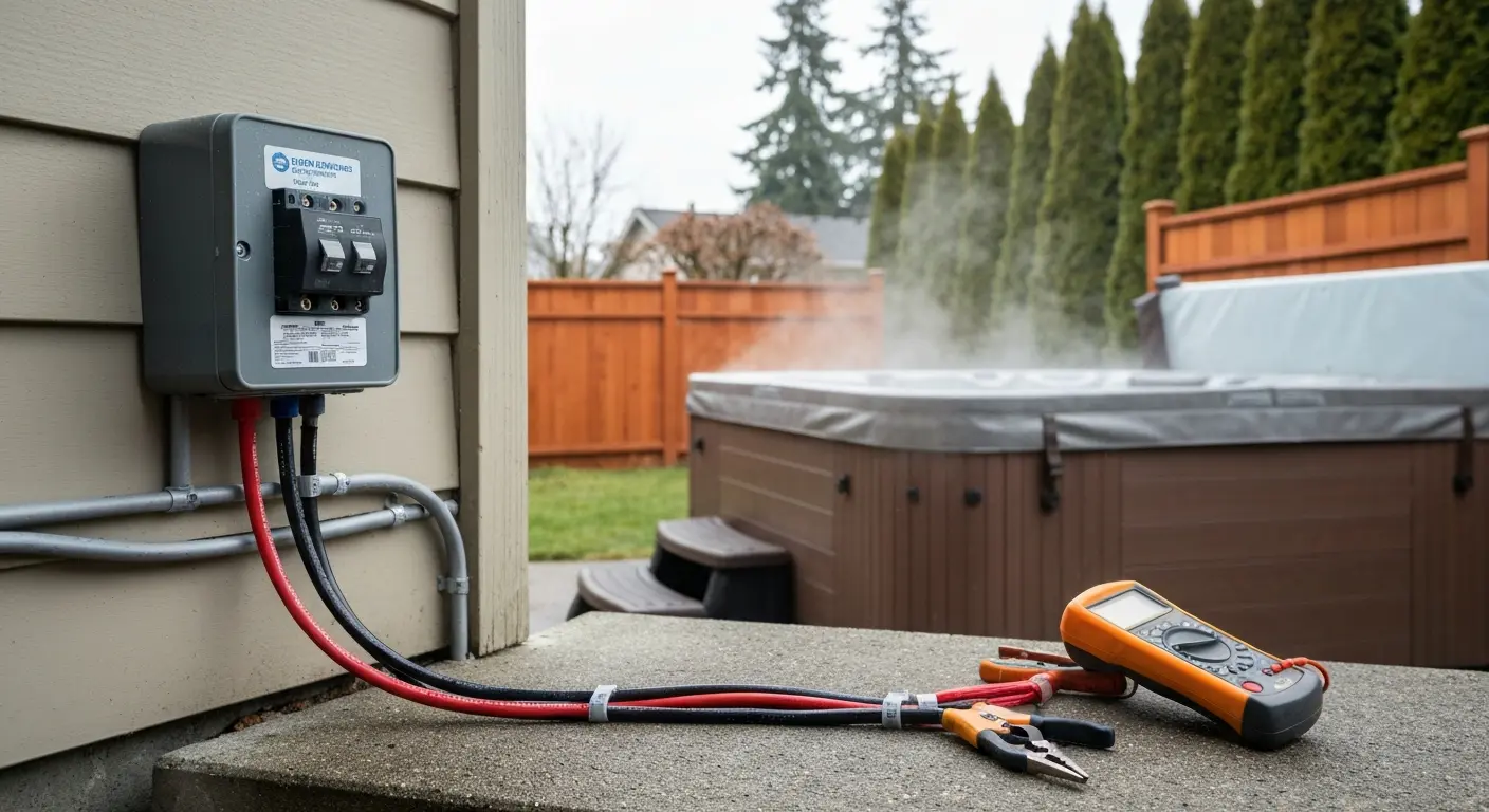 Hot tub electrical installation