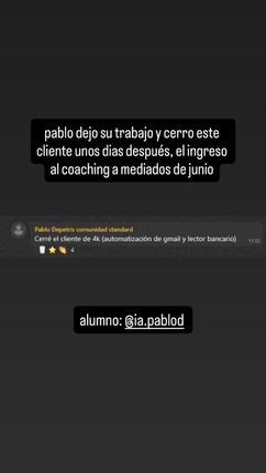 Captura del grupo: Pablo Depetris, 4K un cliente