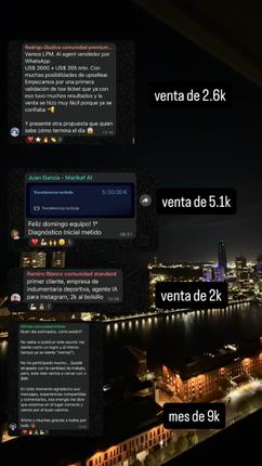 Captura del grupo: Alfredo, Juan, Ramiro y Rodrigo, Mes de 9K · 4 ventas