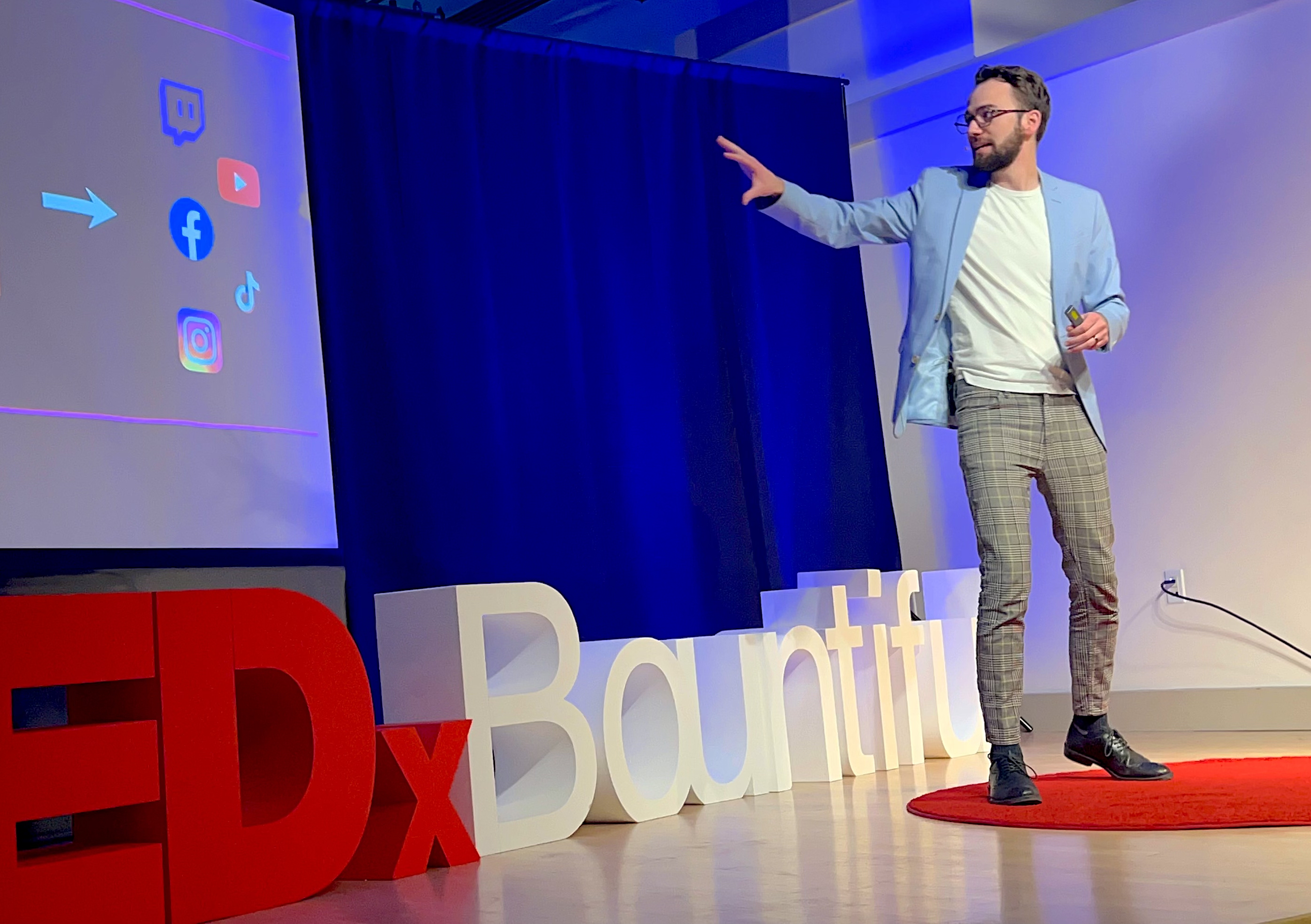 Austin Falter speaking at TEDx