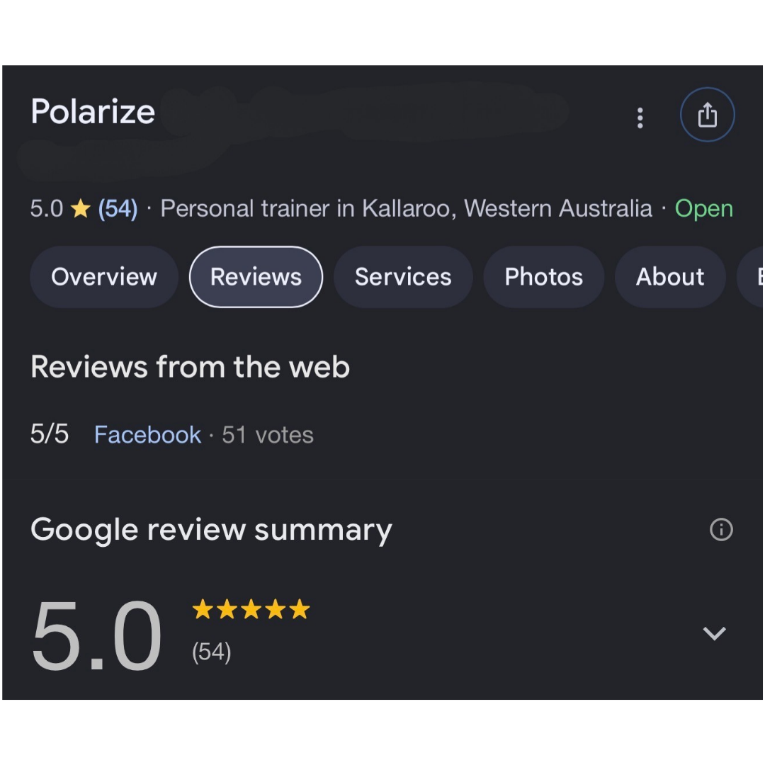 Polarize review summary supplied by the team