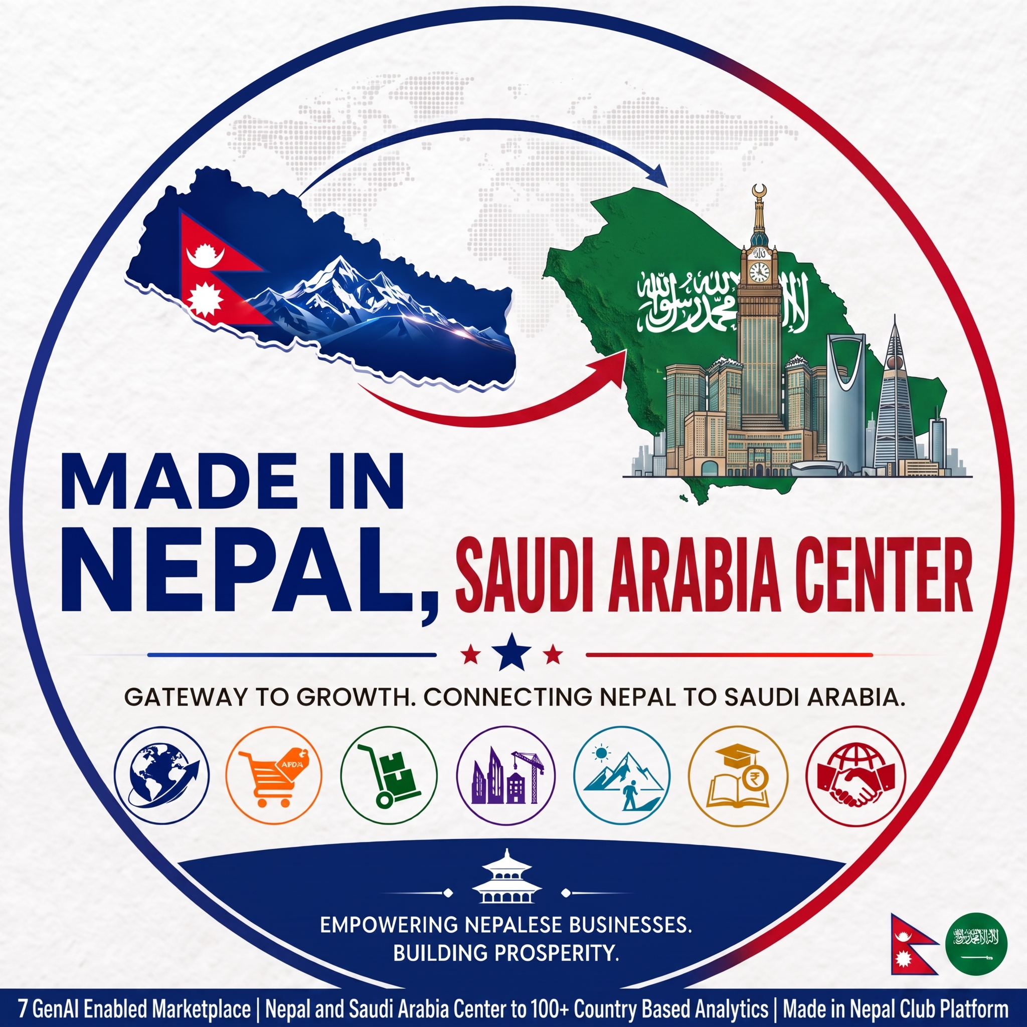 Made in Nepal, Saudi Arabia Center logo