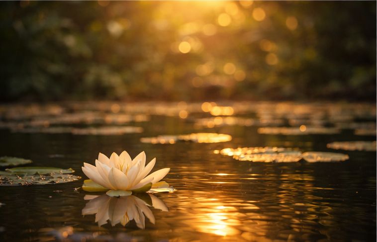 Lotus flower on a pond Lotus flower on a pond