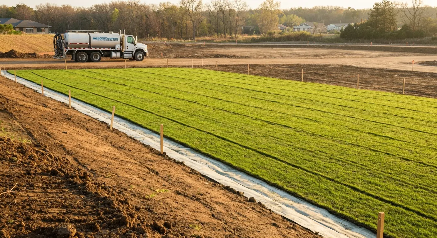 Commercial hydroseeding project
