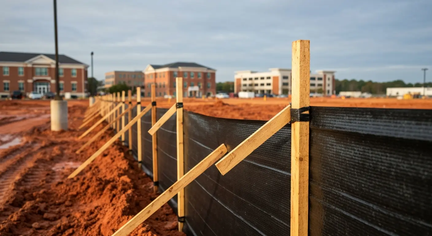Silt fence installation