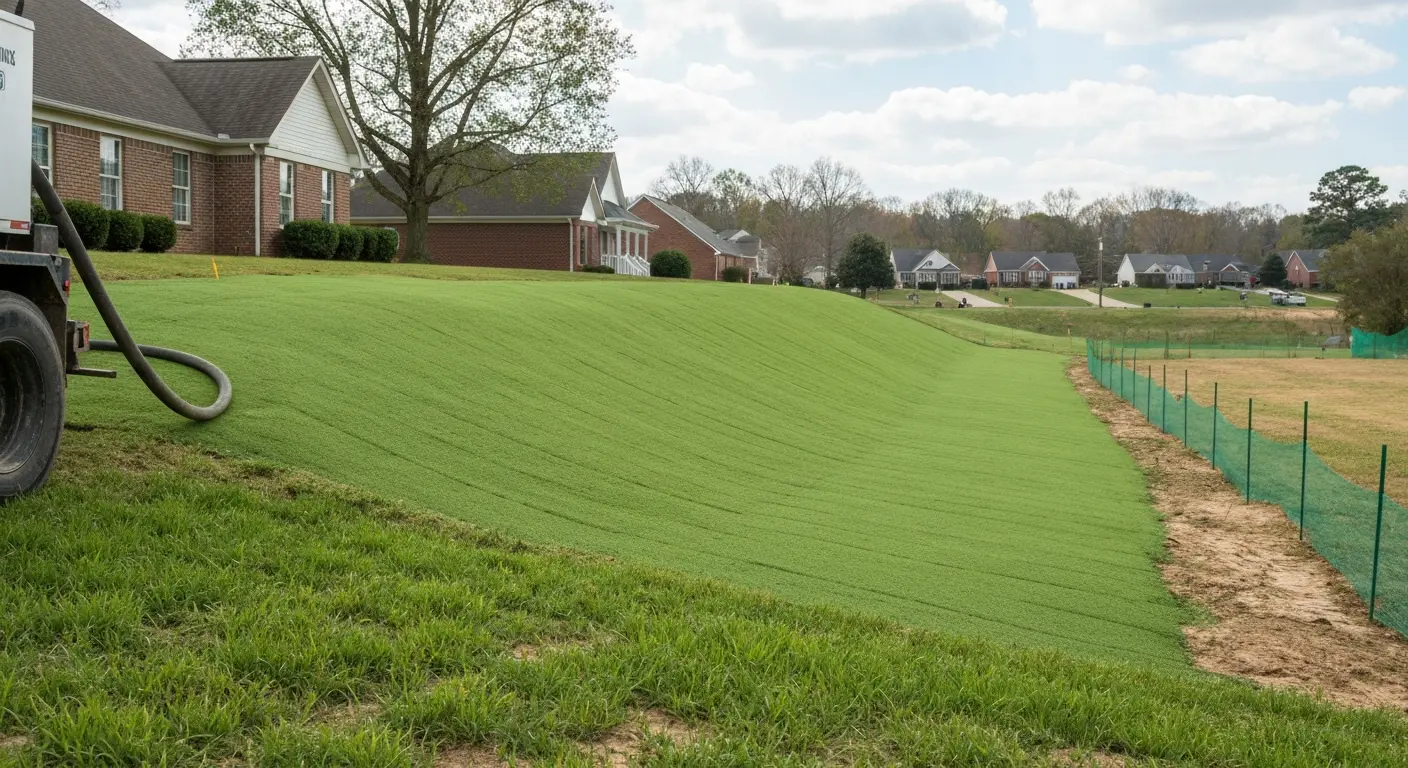 Hydroseeding erosion control