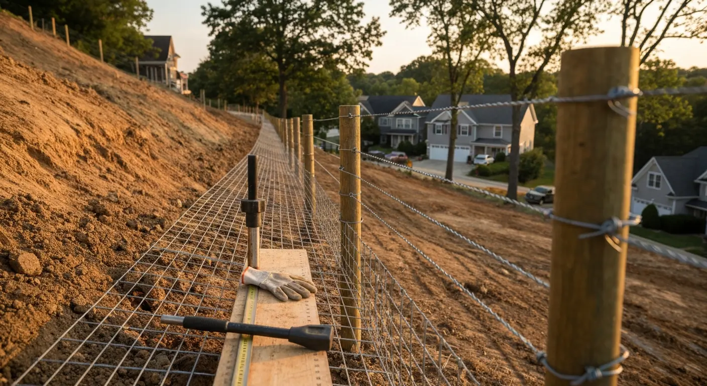 Wire-backed silt fence