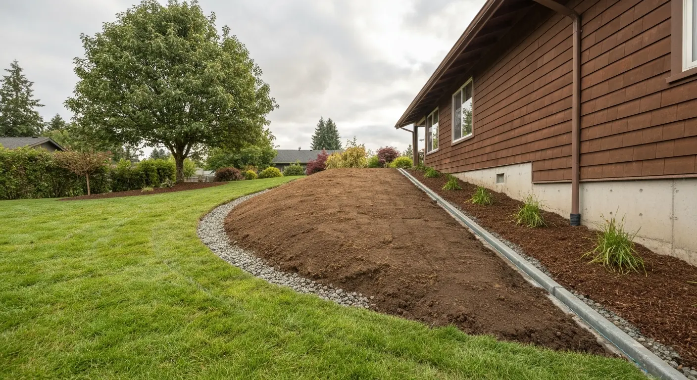Grading and drainage work for water management