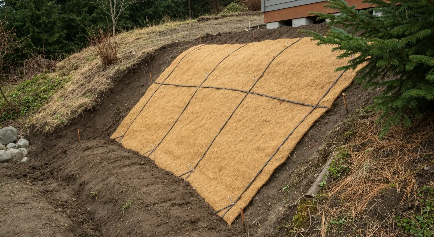 Erosion blanket installation