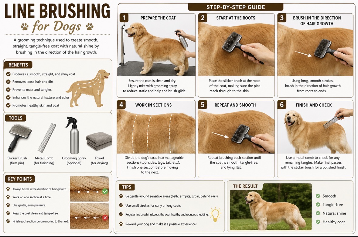 Line Brushing Infographic
