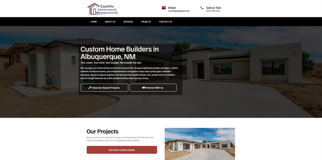 SW Elite Homes website hero