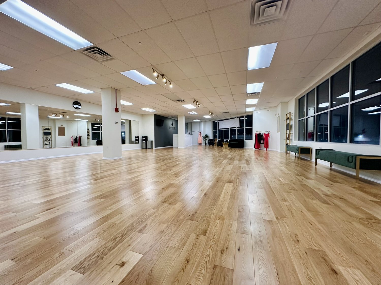Spacious ballroom dance floor