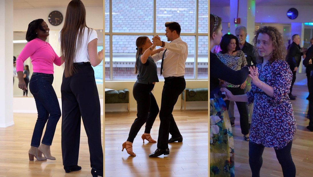 Adults dancing together at Fred Astaire Staten Island South