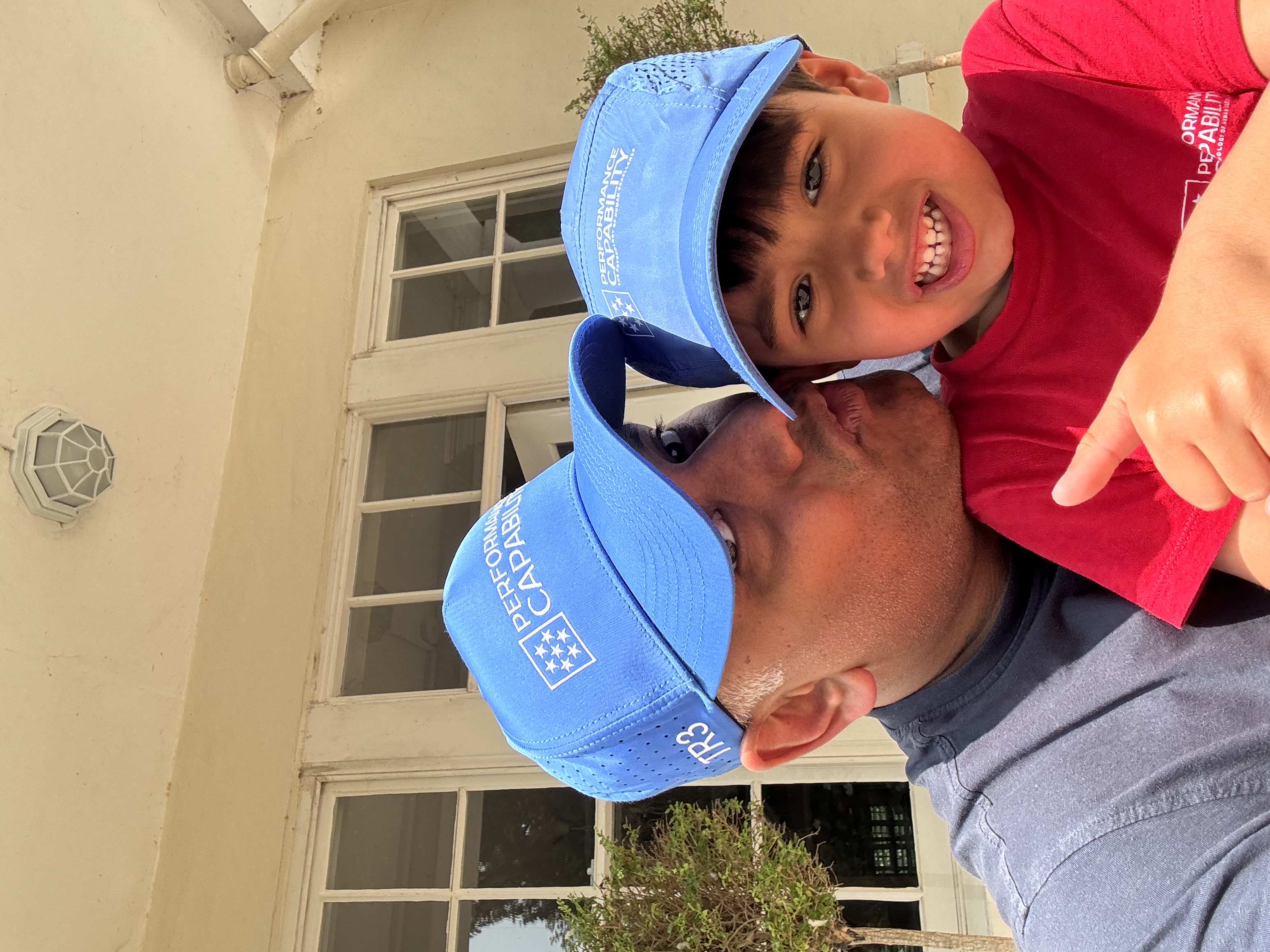 Ben Benson with his son leo