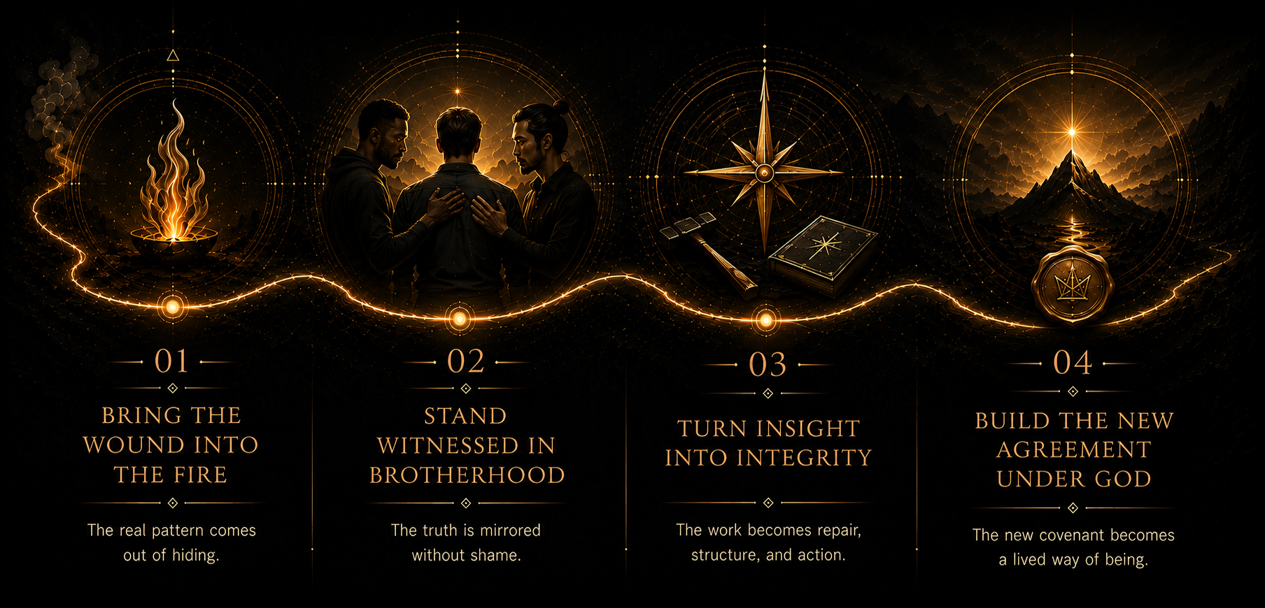 The Plan — the four-step initiation journey graphic