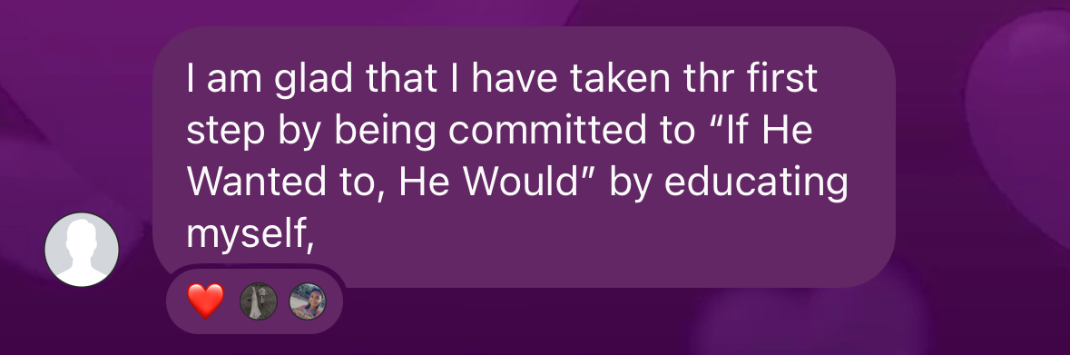 Student testimonial screenshot
