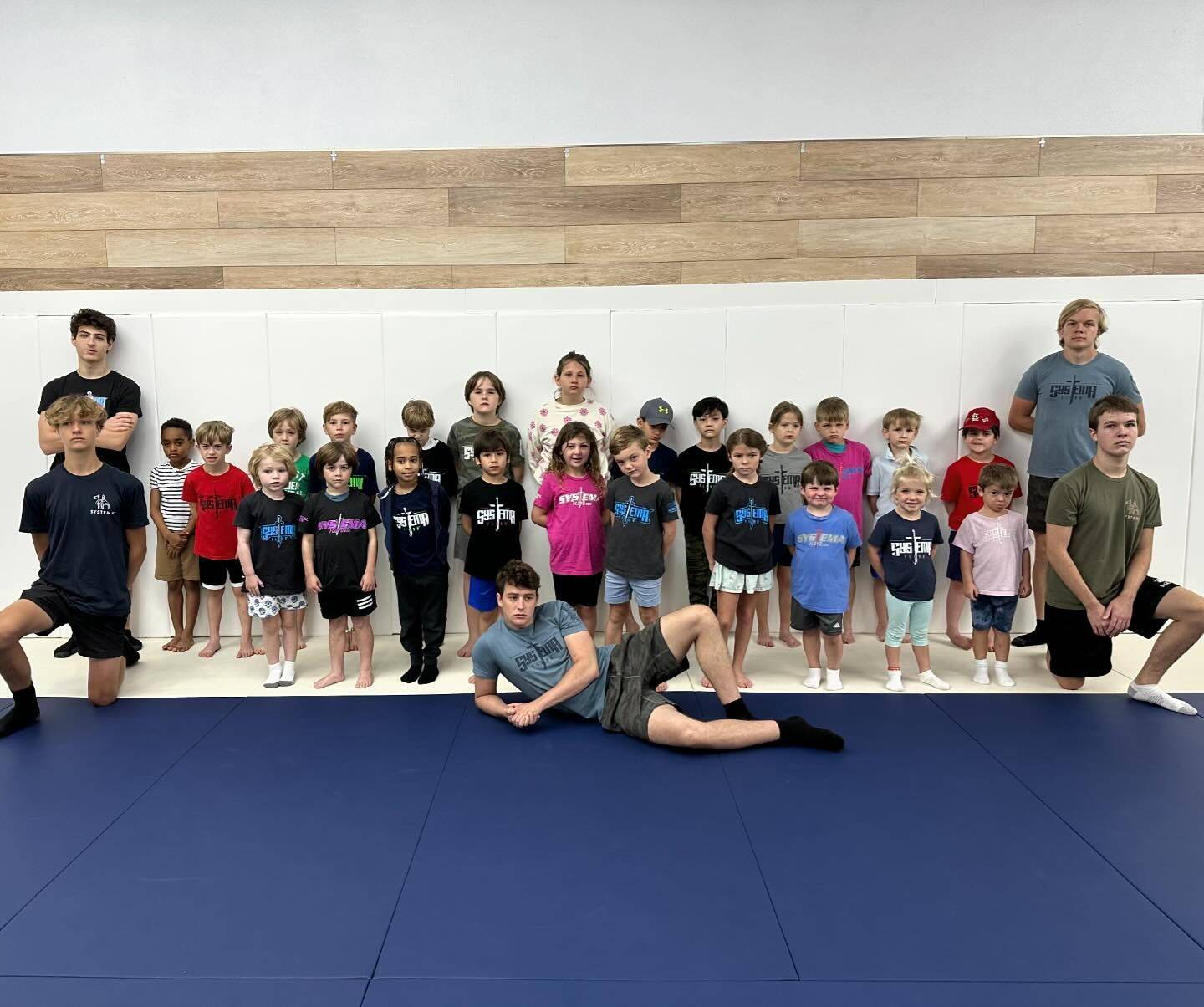 Large kids class lineup