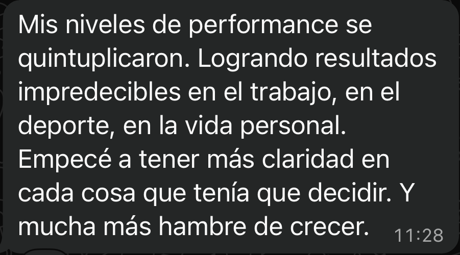 Testimonio sobre rendimiento y claridad