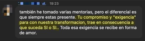 Testimonio compartido por la comunidad