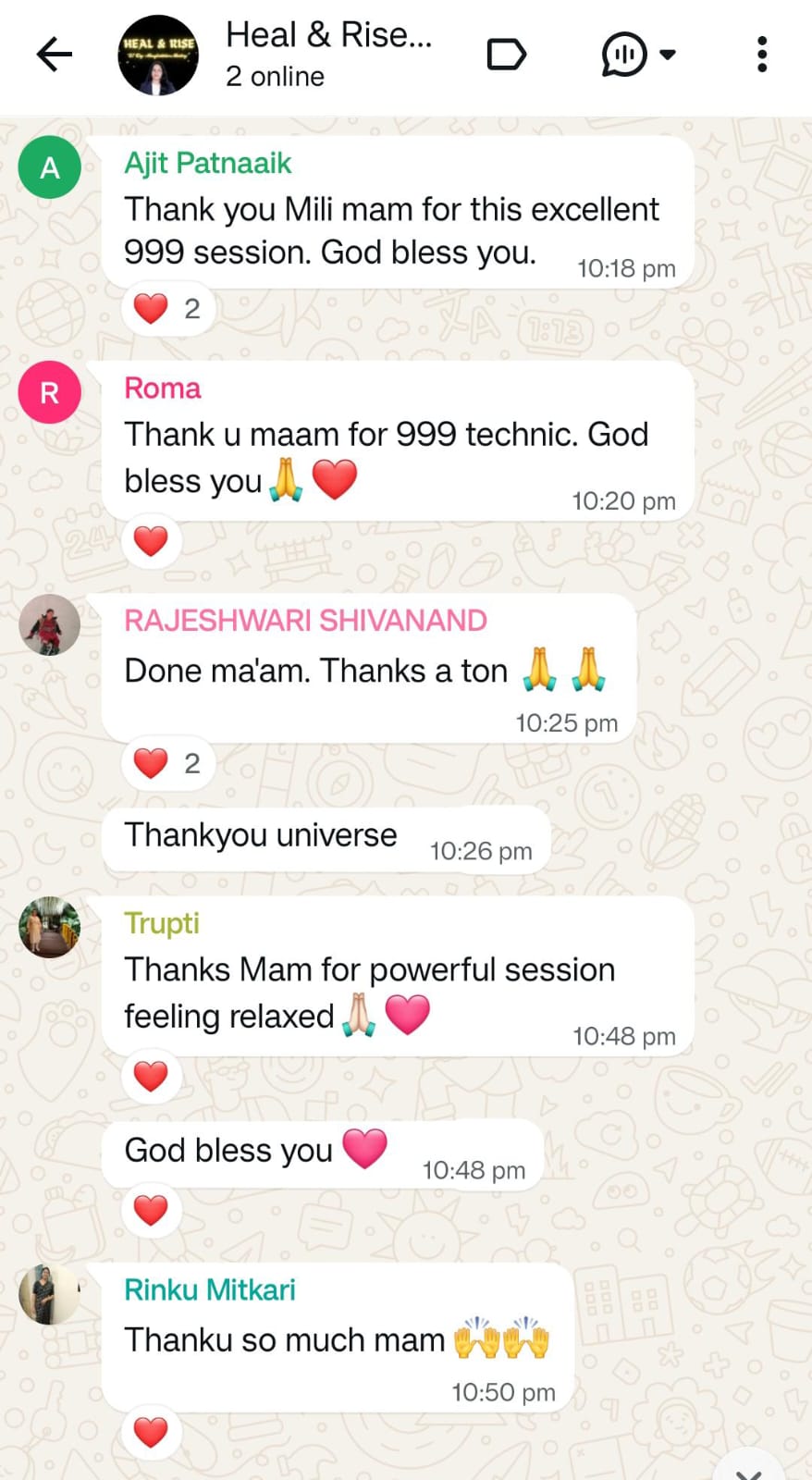 Client testimonial screenshot